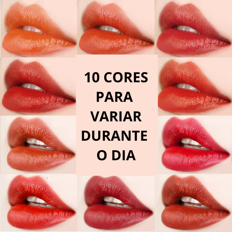 Batom com 10 Cores em 1