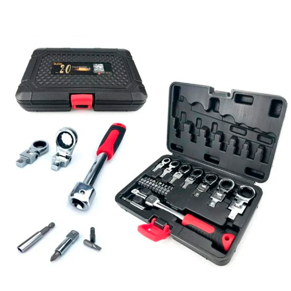 Chave Catraca Kit 20 Peças Titanium [RESOLVE TUDO]