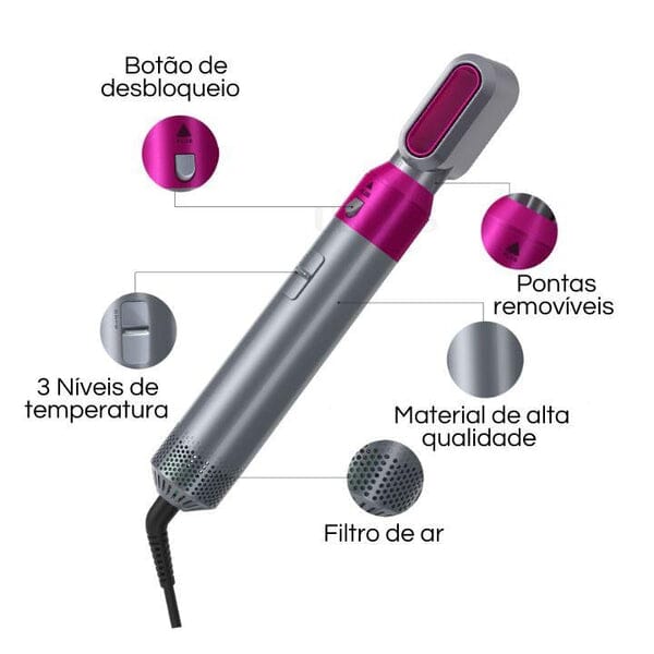 Secador e Modelador 5 em 1 BellaMulher