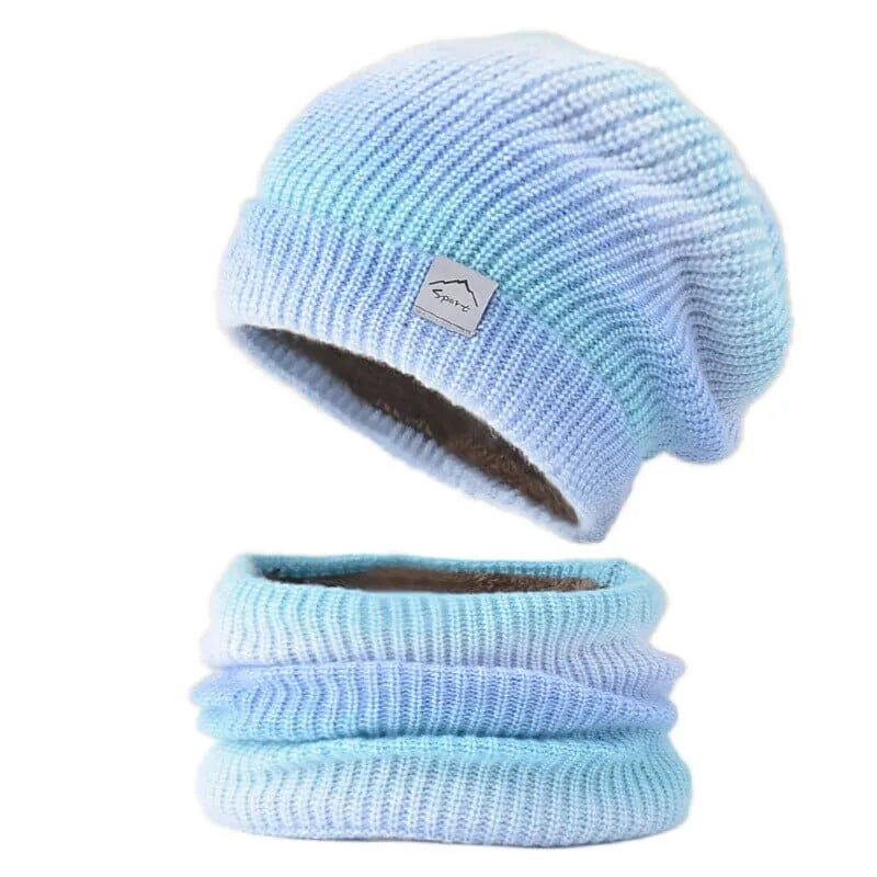 Gorro e Gola Forro Peluciado Degrade - Kit Elegante