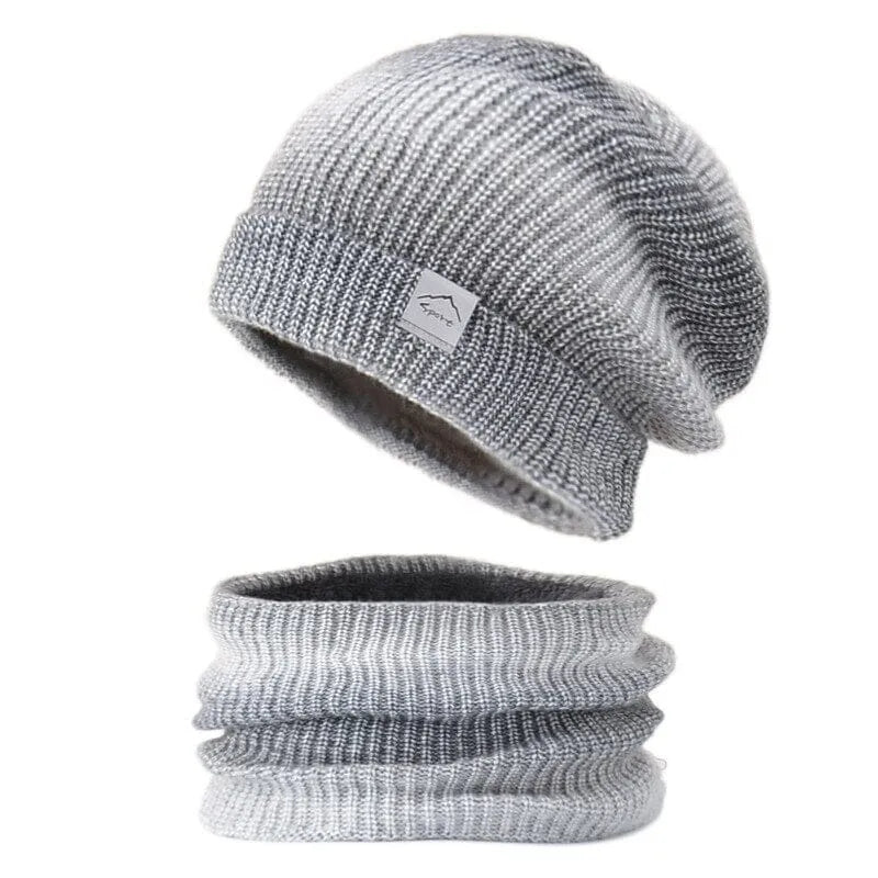 Gorro e Gola Forro Peluciado Degrade - Kit Elegante