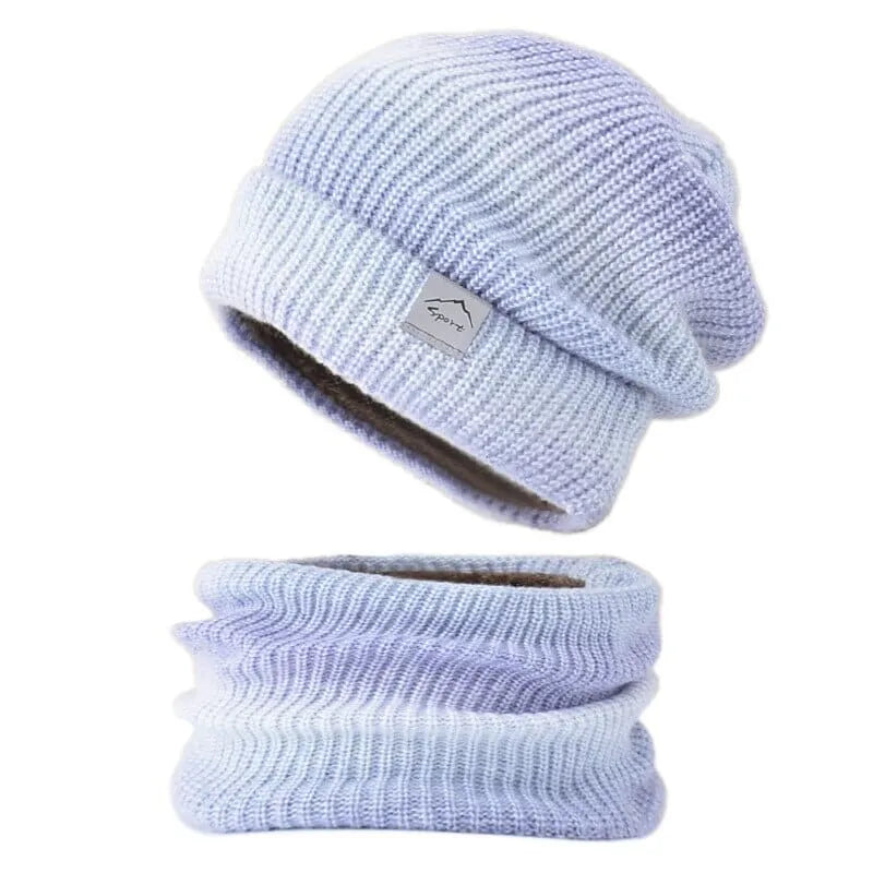 Gorro e Gola Forro Peluciado Degrade - Kit Elegante