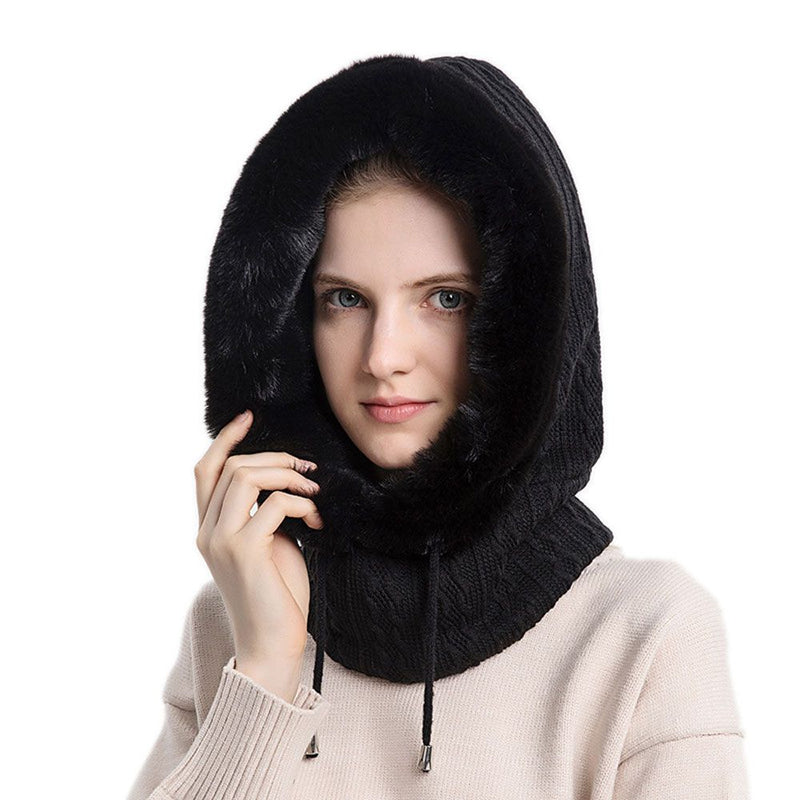 Touca Gorro de Lã Aveludada - Com Máscara Removível para Frio e Inverno