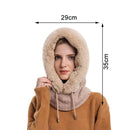Touca Gorro de Lã Aveludada - Com Máscara Removível para Frio e Inverno