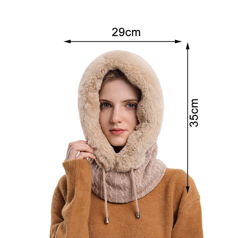 Touca Gorro de Lã Aveludada - Com Máscara Removível para Frio e Inverno