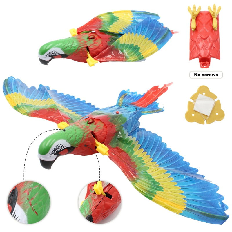 Pássaro de brinquedo para interação pet