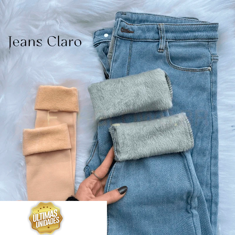 Calça Jeans com Elastano Peluciada | Compre 1 Leve 2 + Brinde