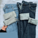 Calça Jeans com Elastano Peluciada