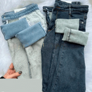 Calça Jeans com Elastano Peluciada
