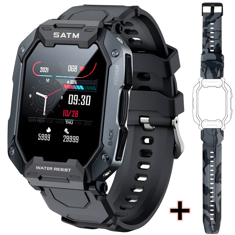 Smartwatch Militar Power Elite 4.0 + Pulseira Extra de Brinde