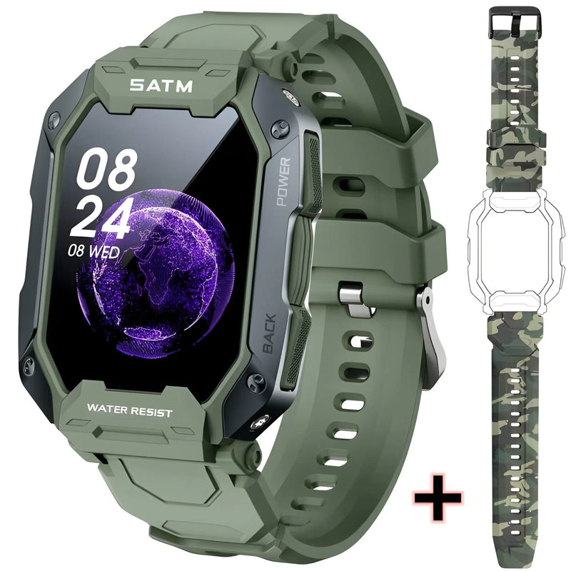 Smartwatch Militar Power Elite 4.0 + Pulseira Extra de Brinde