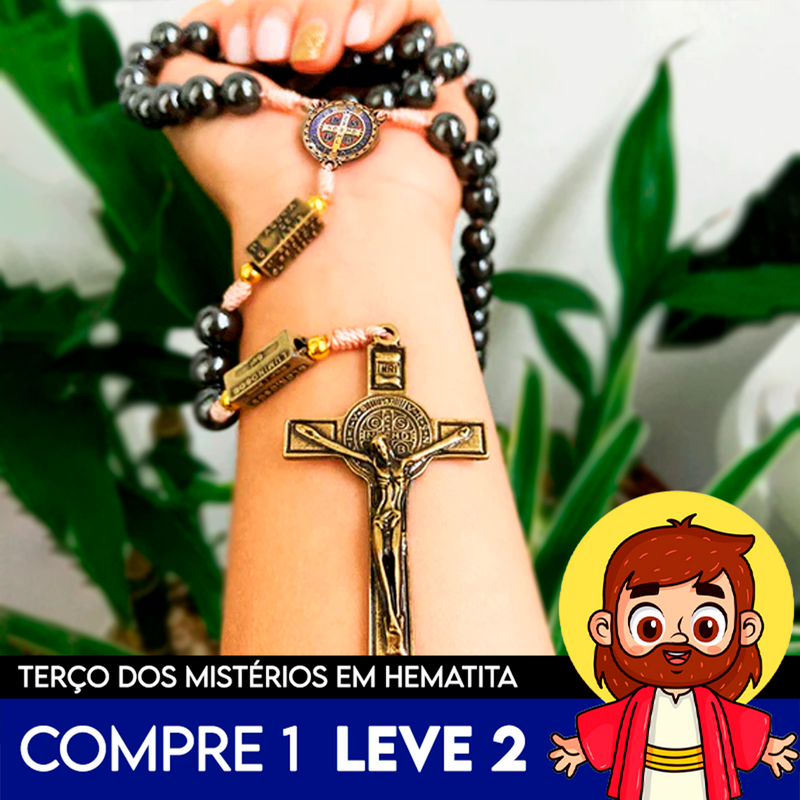 Terço em Hematita | Compre 1 Leve 2