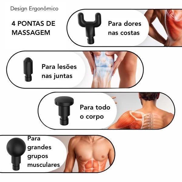 Massageador Muscular com Cabeças de Massagems