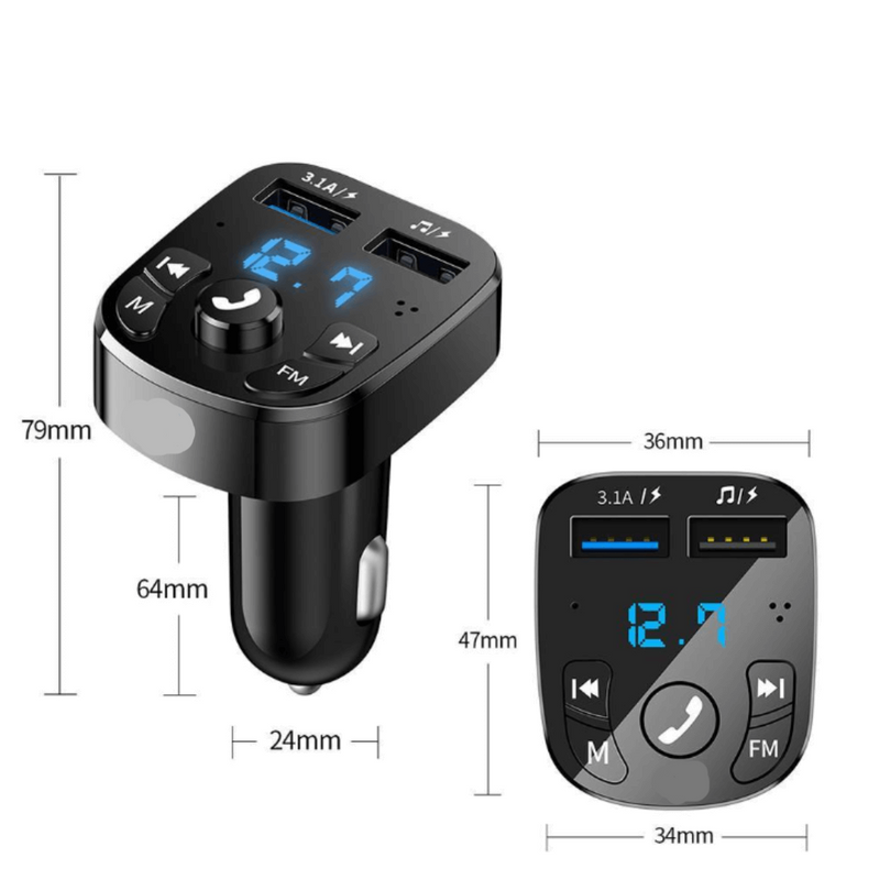 Transmissor de Música Bluetooth para Automóveis