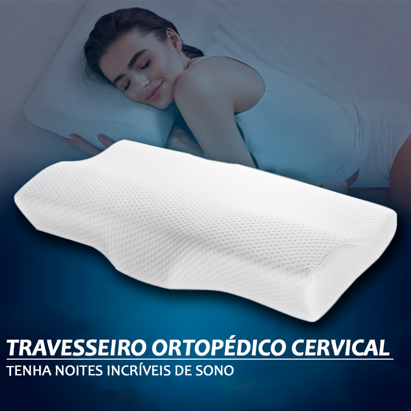 Travesseiro Ergonômico Cervical Aliviador de Dores